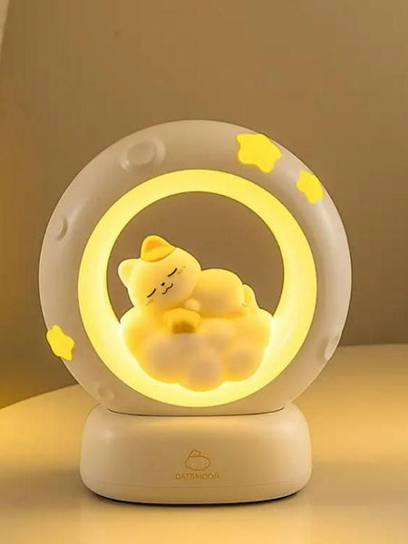Sleeping Cat LED Night Light Lamp with Touch Control