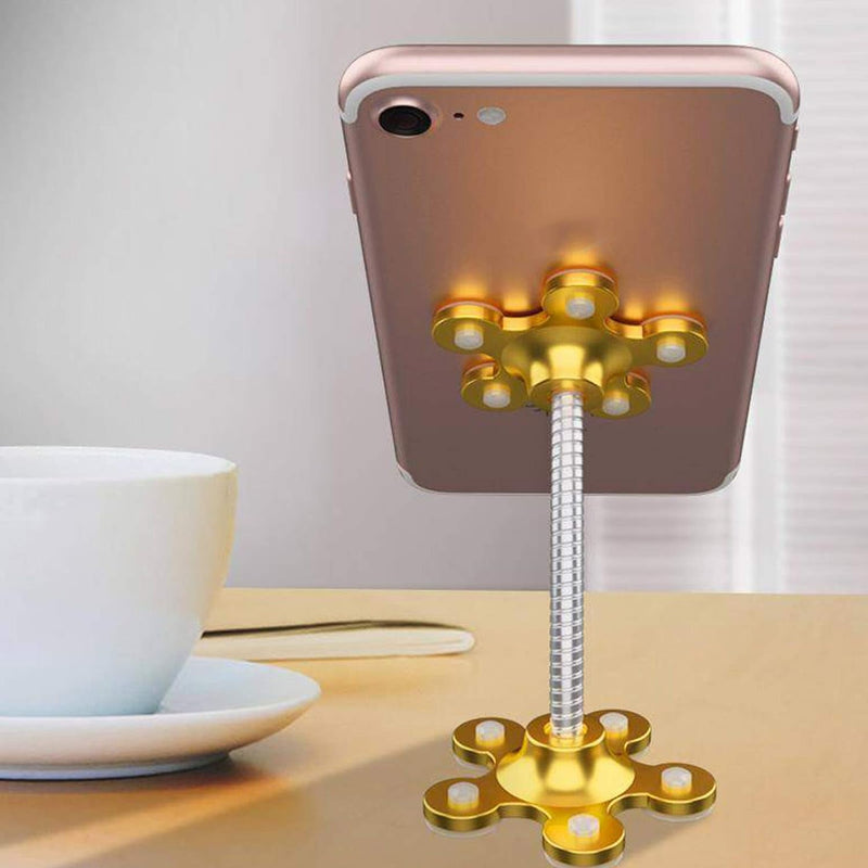 FlowerGrip Suction Phone Stand: 360° Adjustable, Stable, Compact